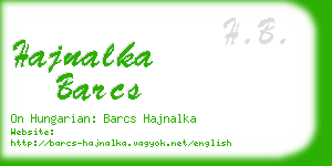 hajnalka barcs business card